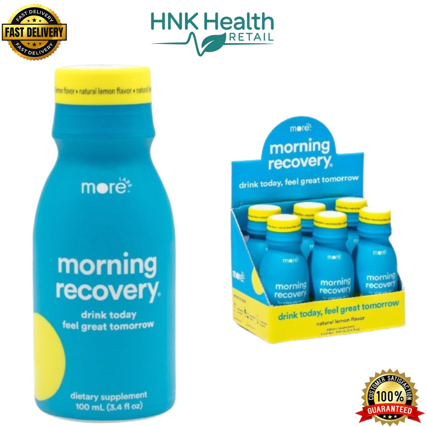 More Labs Morning Recovery Electrolyte Drink – Original Lemon | 6-Pack