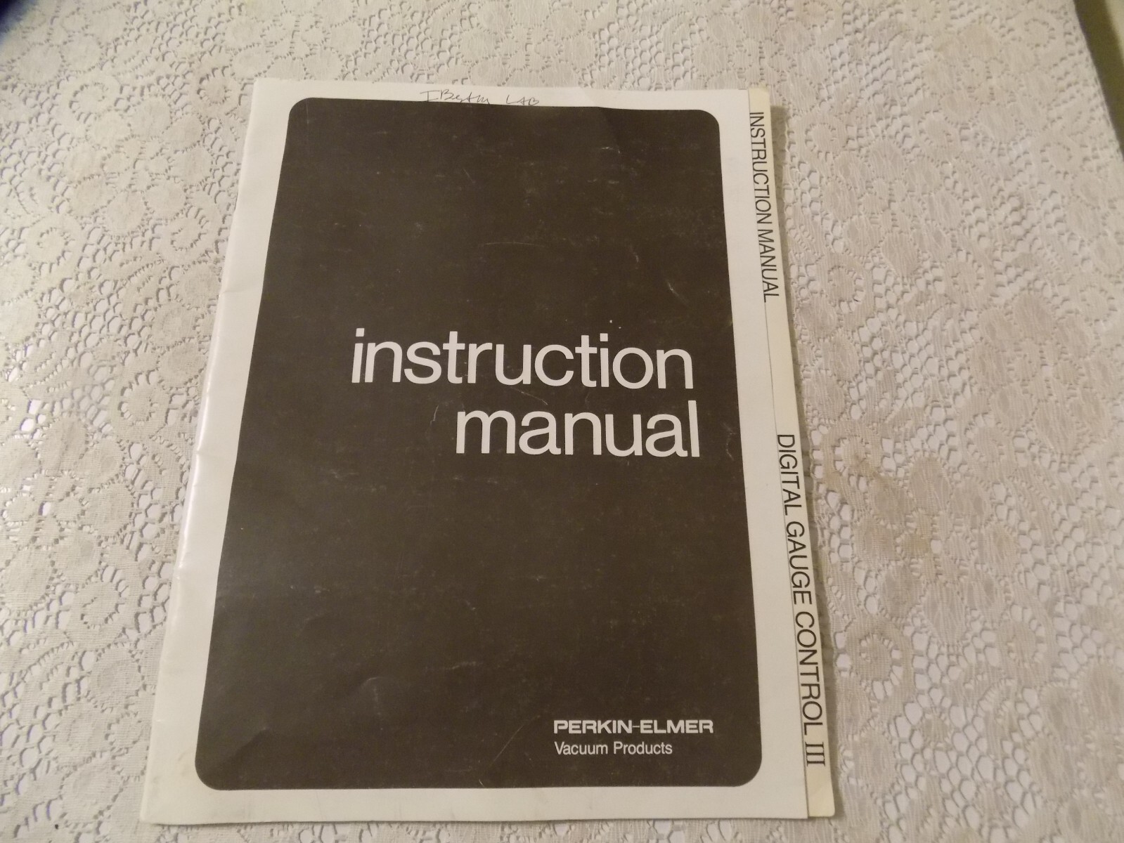 Perkin Elmer Digital Gauge Control III , INSTRUCTION MANUAL ONLY