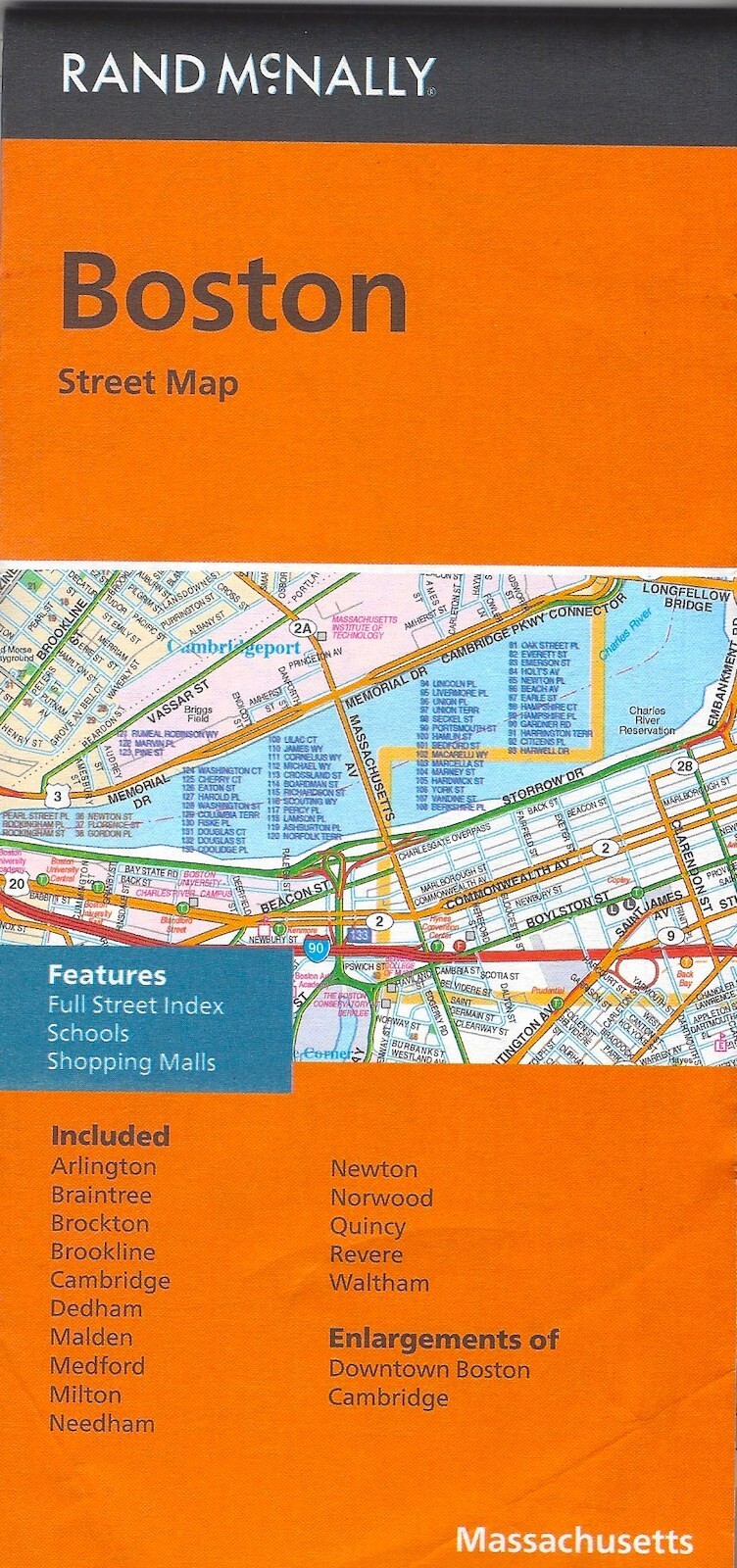 Boston, Massachusetts Street Map, by Rand McNally - 2023 edition