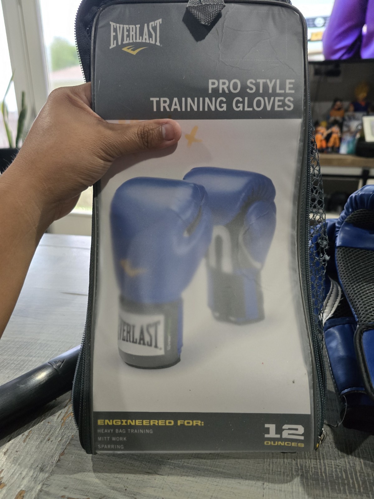 Everlast Pro Style Training Gloves Model 2212 12 Oz Blue Heavy Bag Training
