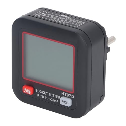 HT97D Digital Socket Tester with LCD Display, FITester, 30260V, Leakage and...