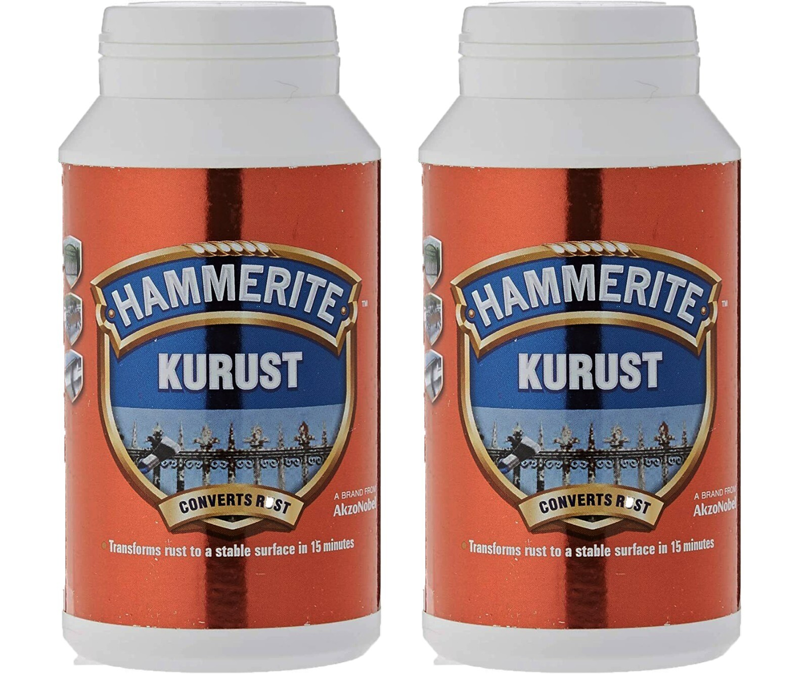 2 x Hammerite Kurust Rust Killer Converts Rusty Metal One Coat Treatment 250ml