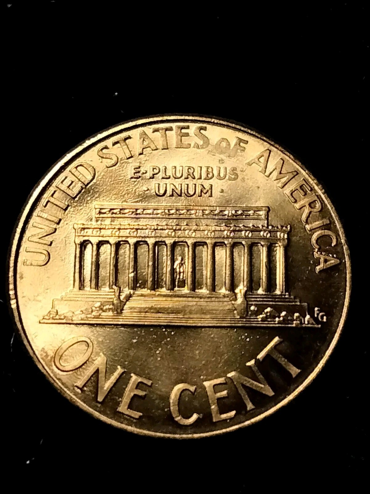 1999 D Lincoln Memorial Cent Struck Thru Grease