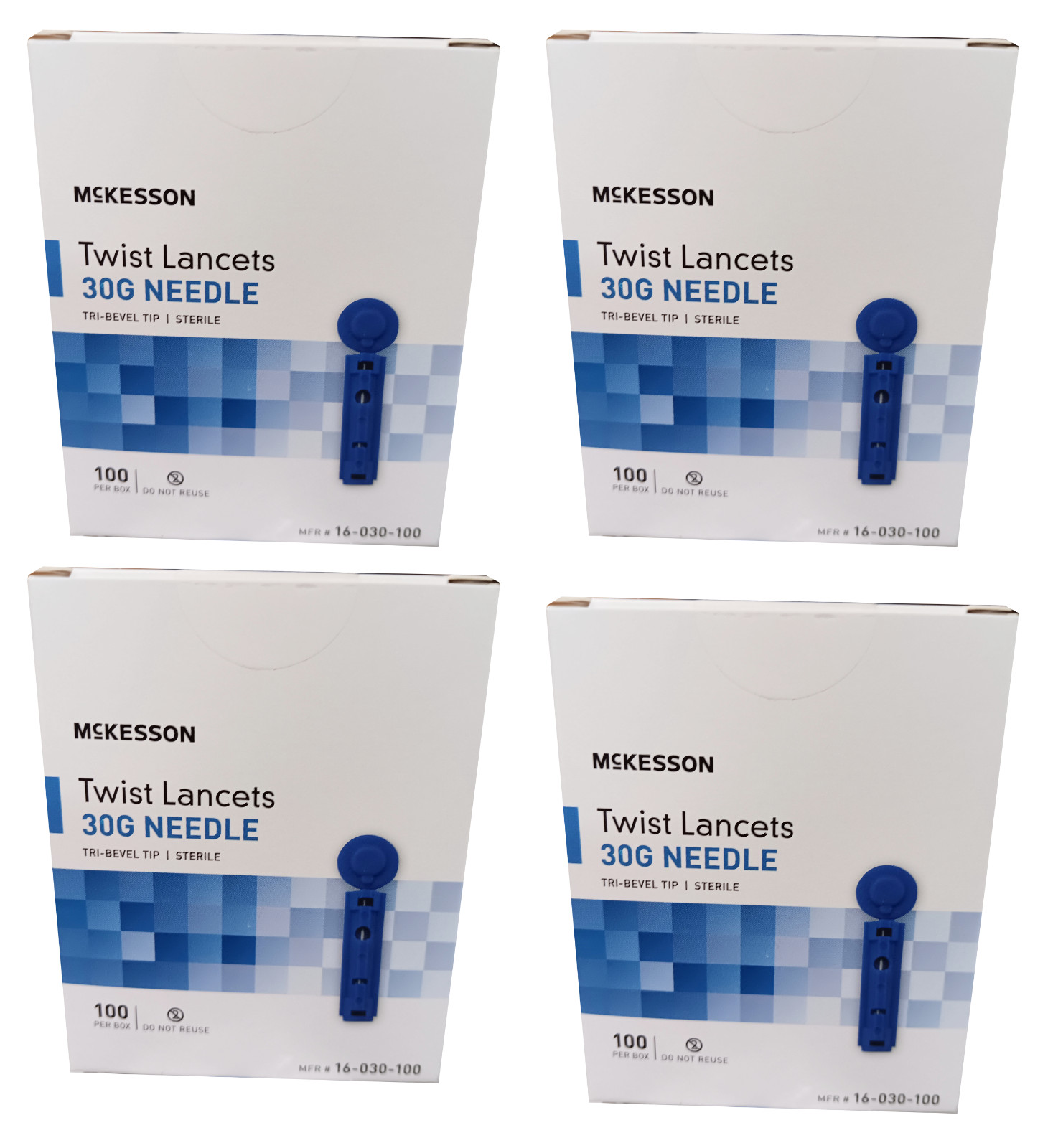 Universal Sterile Twist Off Cap Lancets 30 Gauge ,16-030-100 (400pcs)