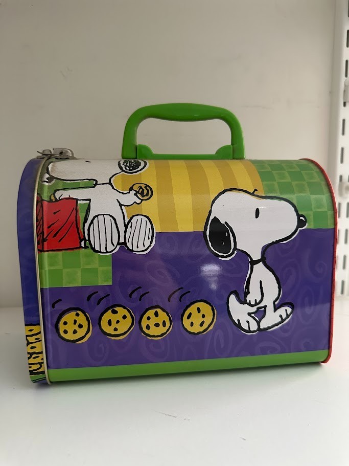 Vintage Snoopy & Cookies Mailbox Metal Lunch Box - Peanuts