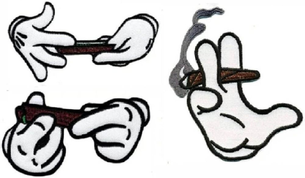 420 Weed Friendly Hands Hand Rolling Blunt Embroidered Patch ||3PC iron On Sew