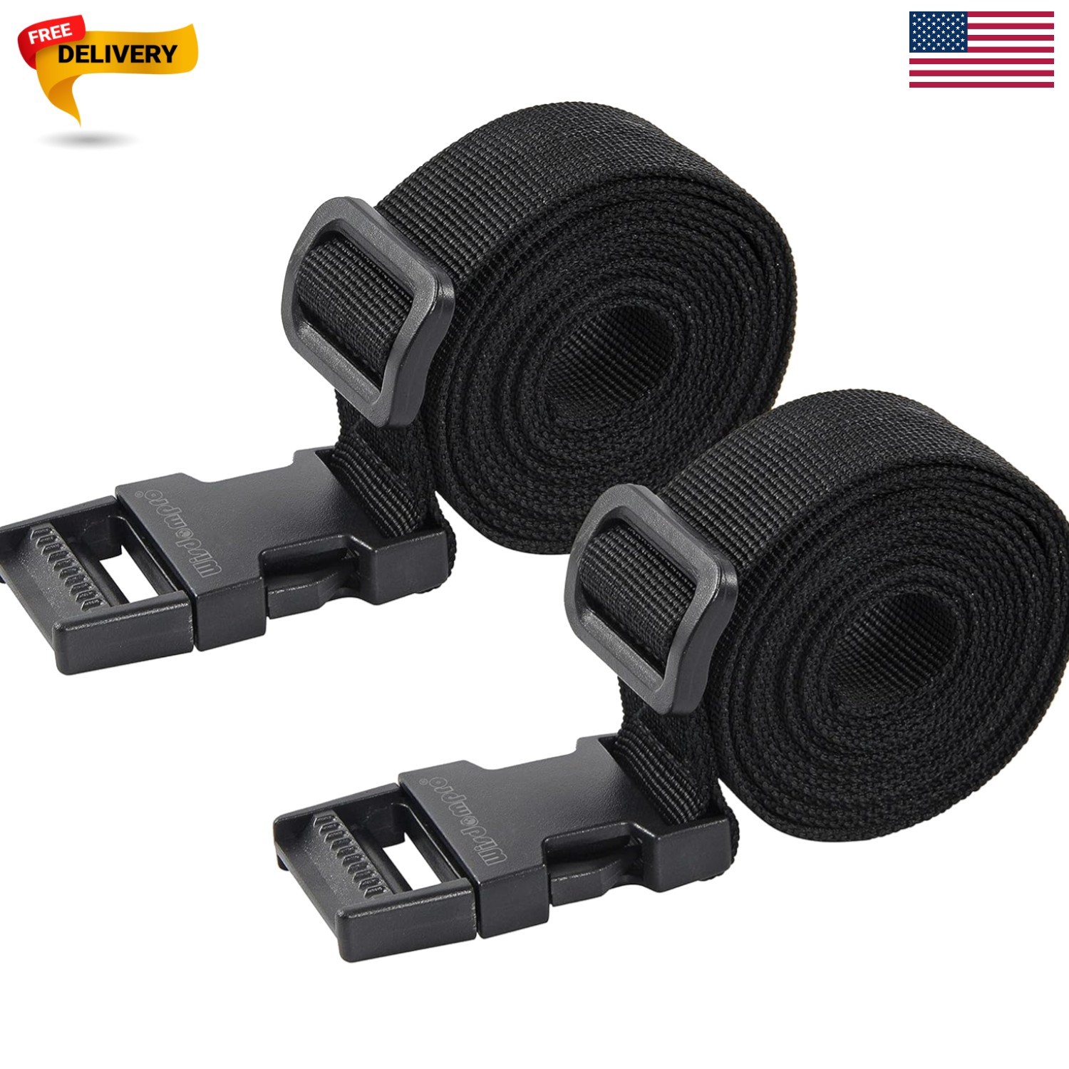 Luggage Strap, 2 Pack Heavy Duty Utility Straps with Quick Release Buckle, Ad...