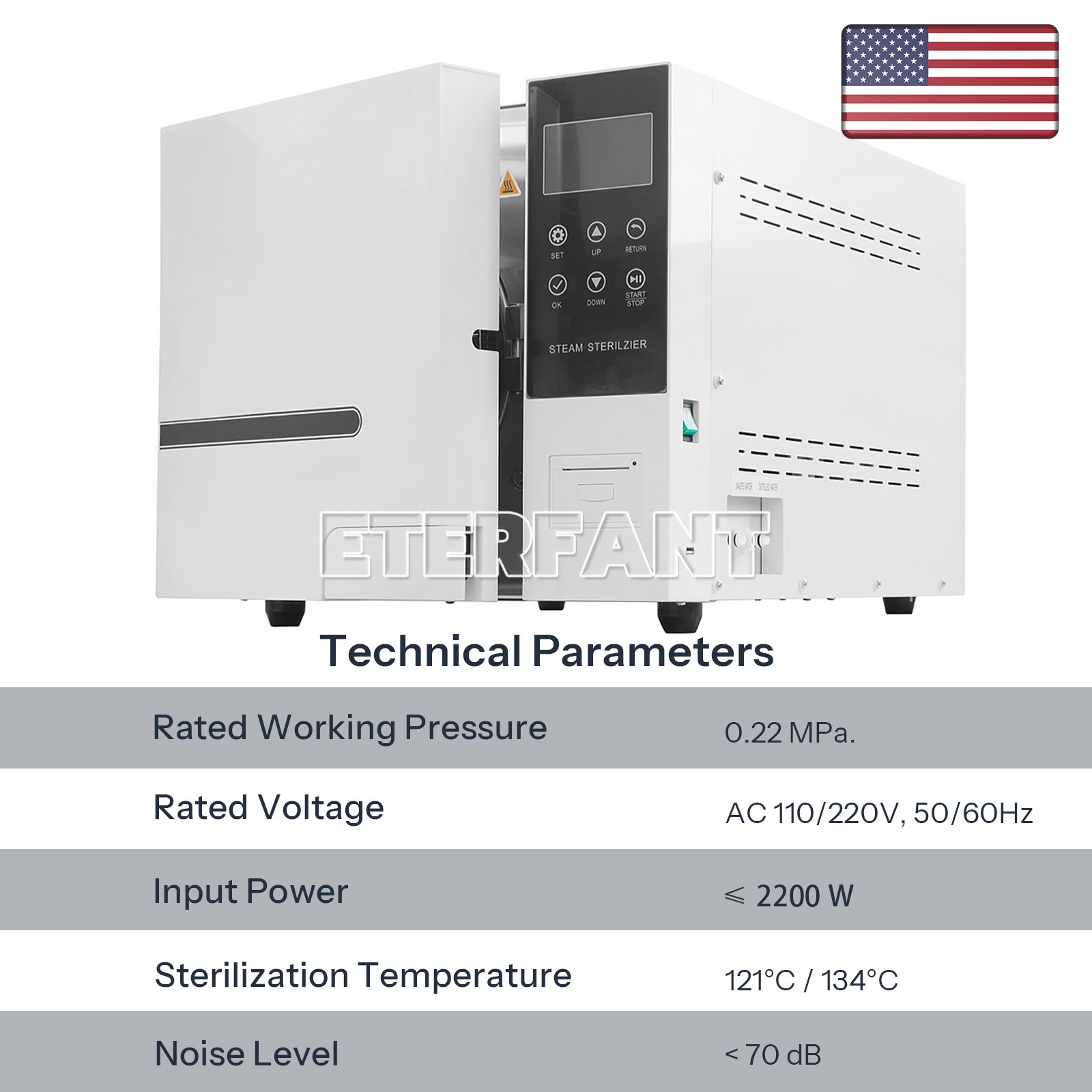 18L ClassN/B Dental Medical Autoclave Steam Sterilizer with Drying Function