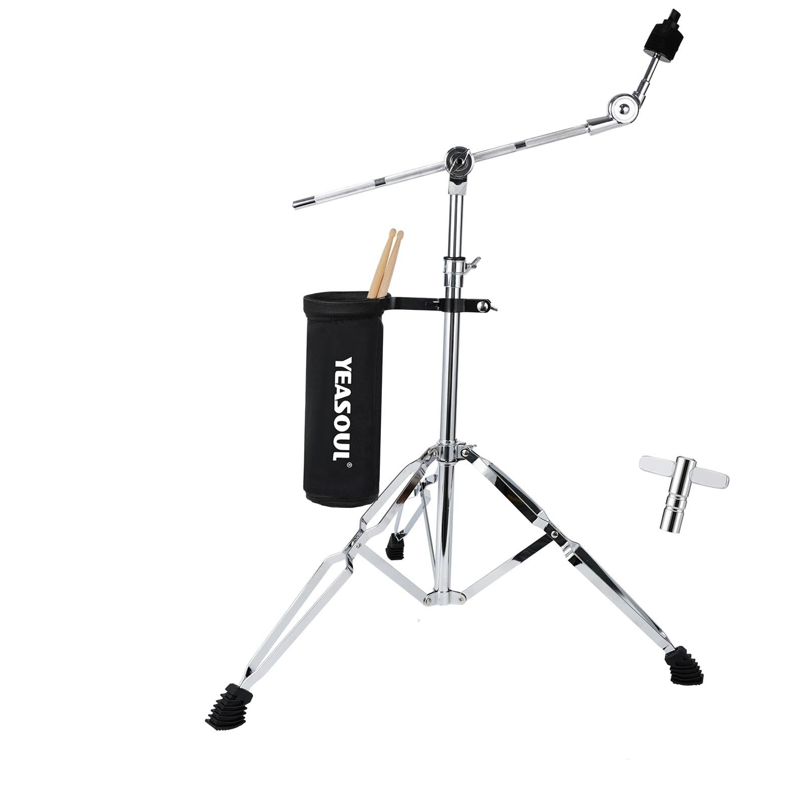 Cymbal Stand, Adjust high Boom and Straight Combo,Double Braced Legs with Rubber