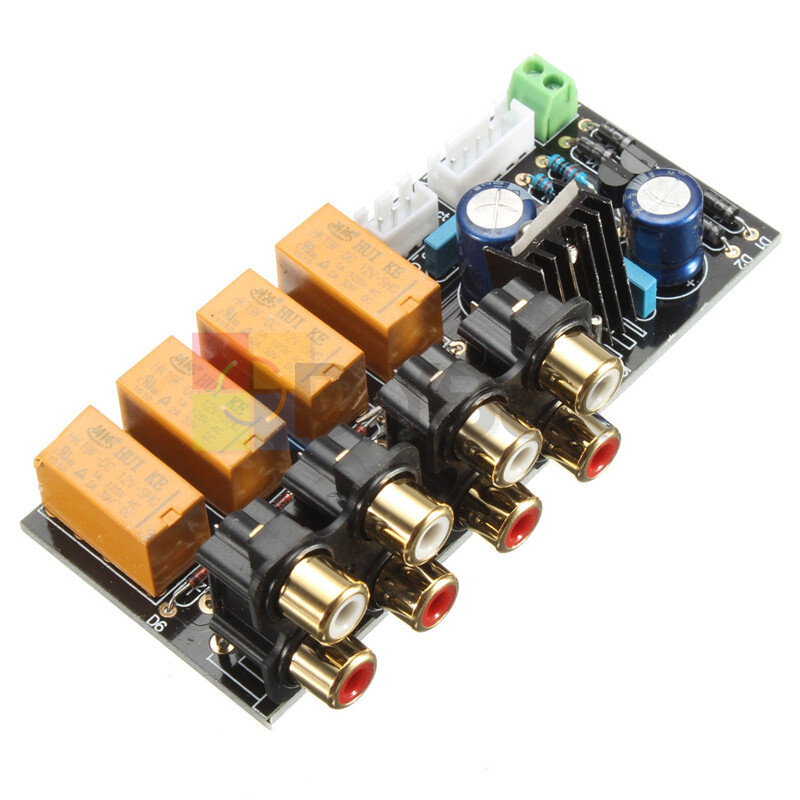 DIY Board Relay Switch Signal Selector Audio Input Signal Amplifier Board Kit