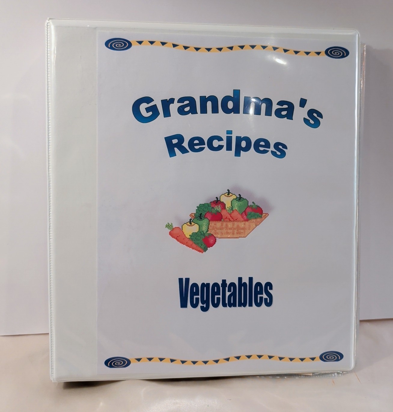 VEGETABLES Cookbook Binder GRANDMAS RECIPES 96 Pgs 1970s-2000s
