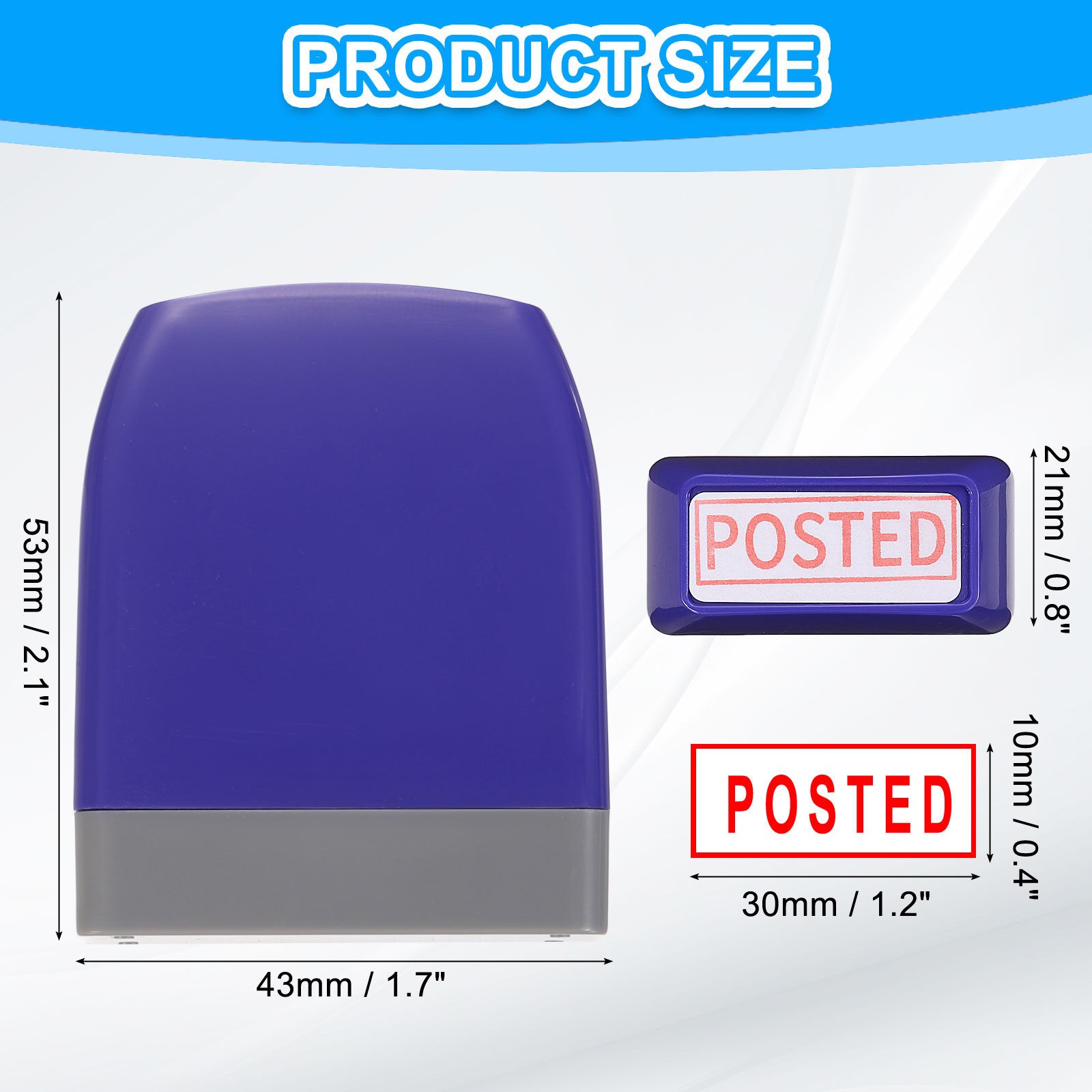 POSTED Notice Stamp Self Inking, Purple