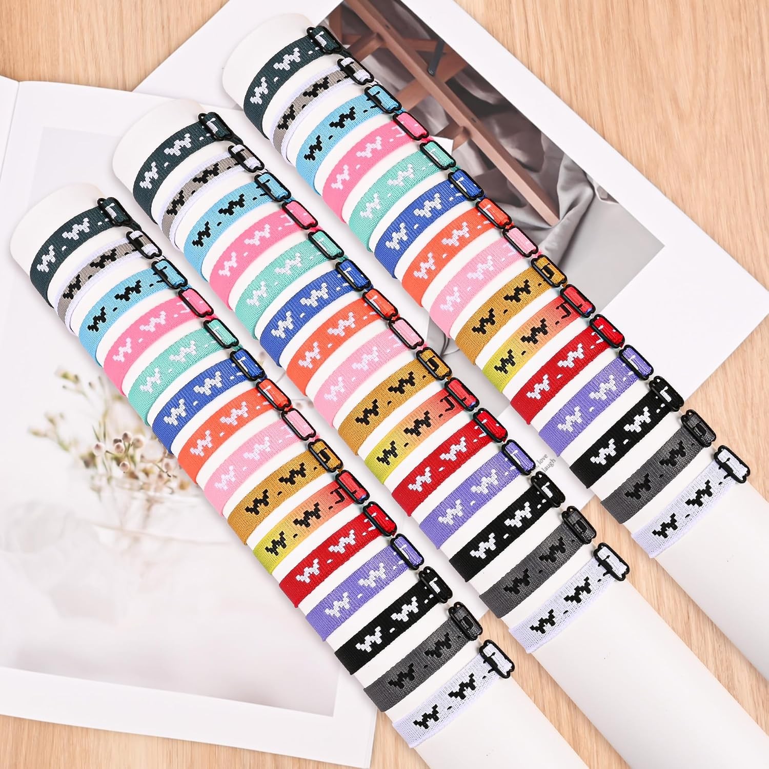 WWJD Bracelet Pack Adjustable Christian Jesus Wristbands 45 Pcs for Gifts