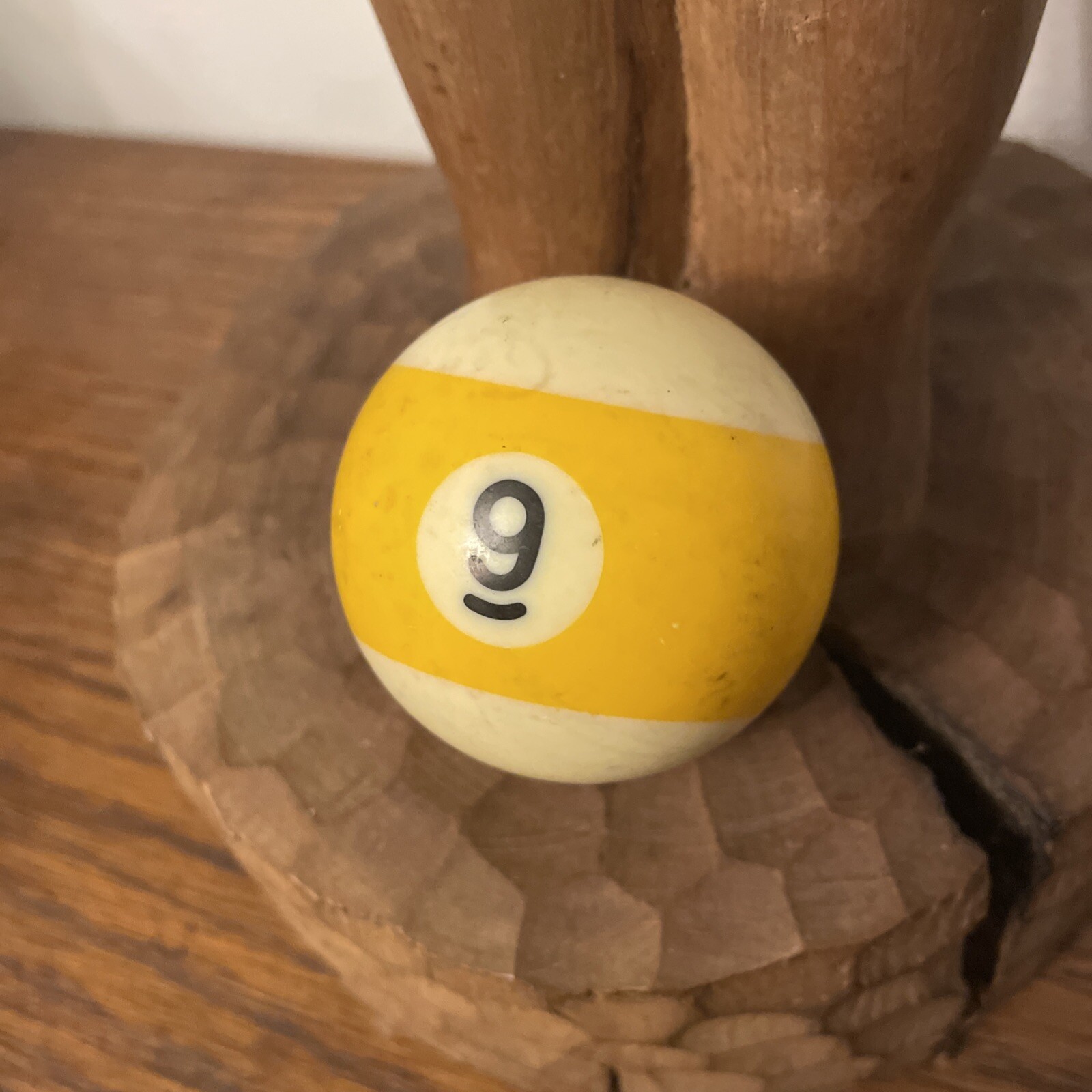Vintage No. 9 Yellow Pool Ball Billiard 2 1/4” Replacement