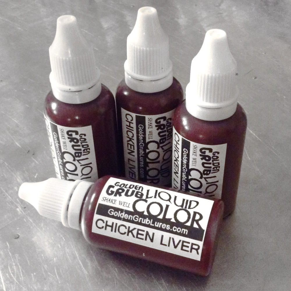 NEW 1 OZ. CHICKEN LIVER Liquid Color Fishing Plastic Soft Bait Plastisol Making