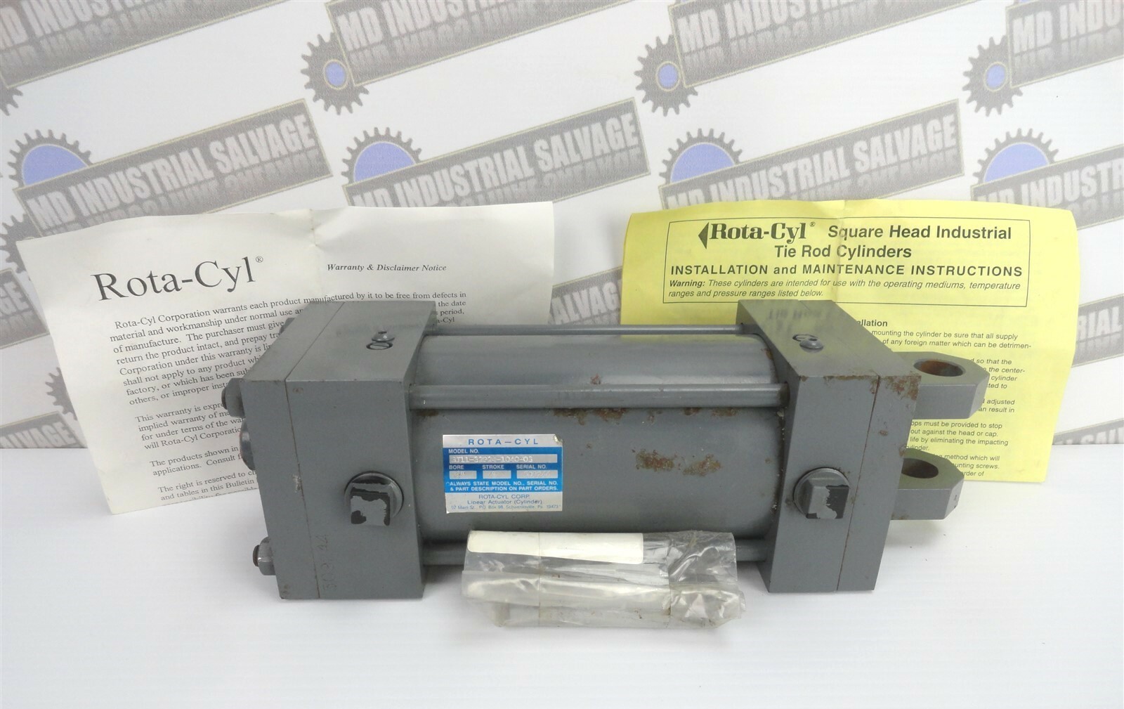 ROTA-CYL - Linear Actuator BJ11-32P24-1040-03, 3 1/4" Bore, 4" Stroke (NEW)