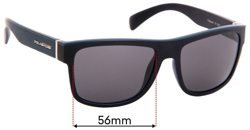 SFx Replacement Sunglass Lenses Fits Polasports Mobster - 56mm Wide