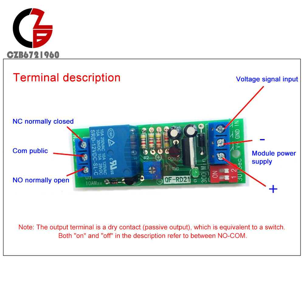 DC 5V/12V/24V Adjustable Time Delay Timing Timer Relay Switch Turn ON/OFF Module