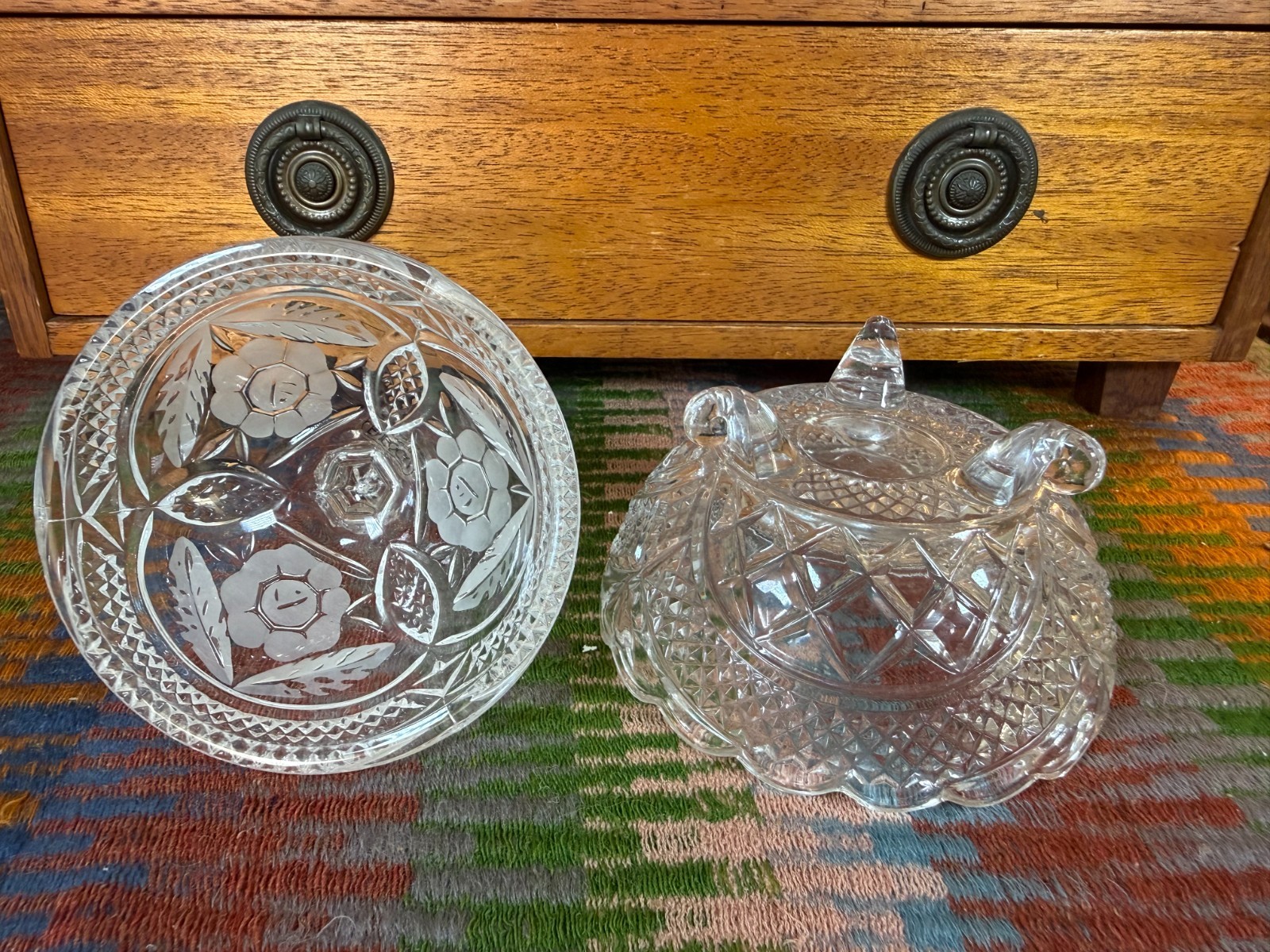 Enesco 24% Lead Crystal Lidded Candy Dish