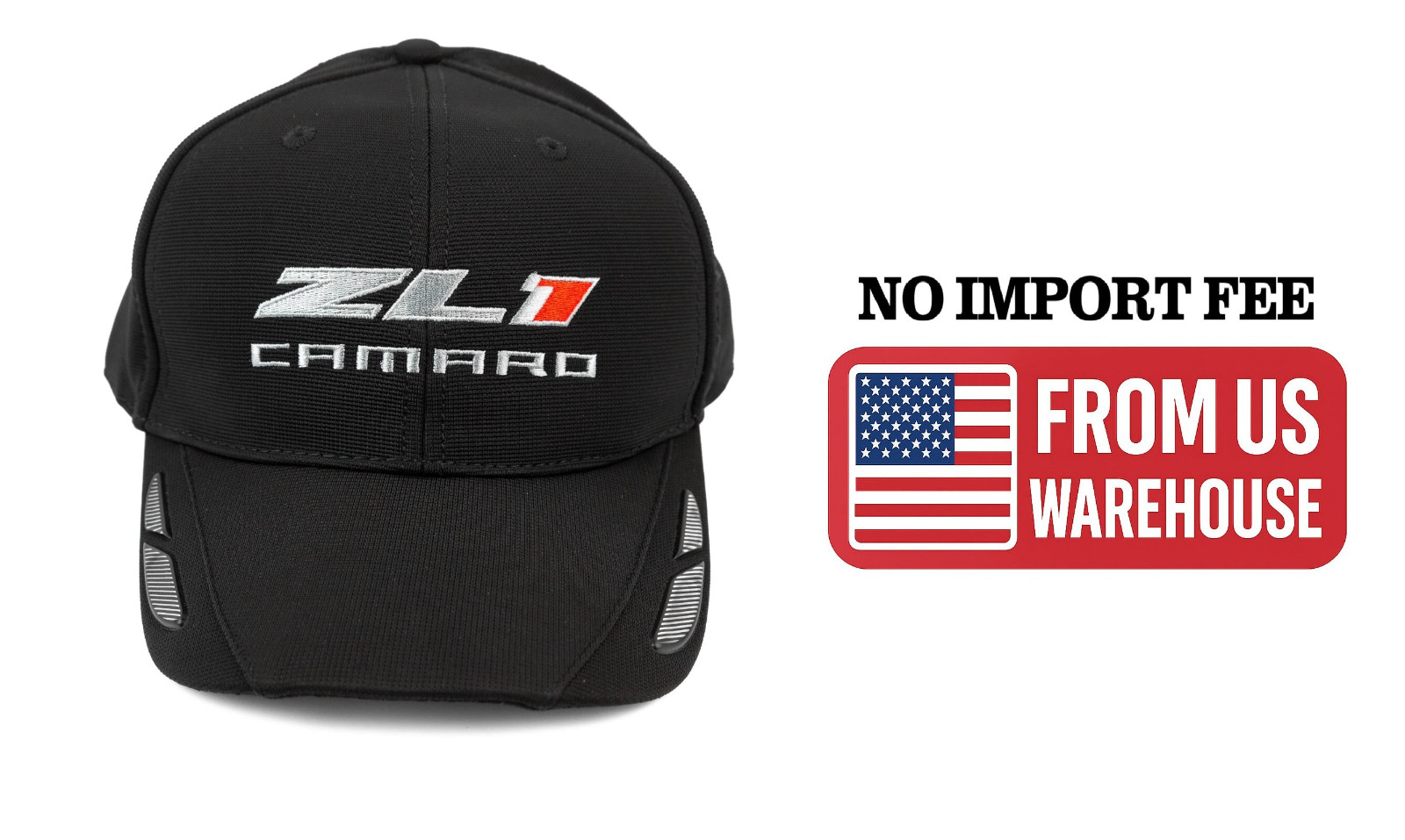 Camaro By Chevrolet Hat/Cap ZL1 Logo - Black - FREE SHIPPING IN A BOX - USA