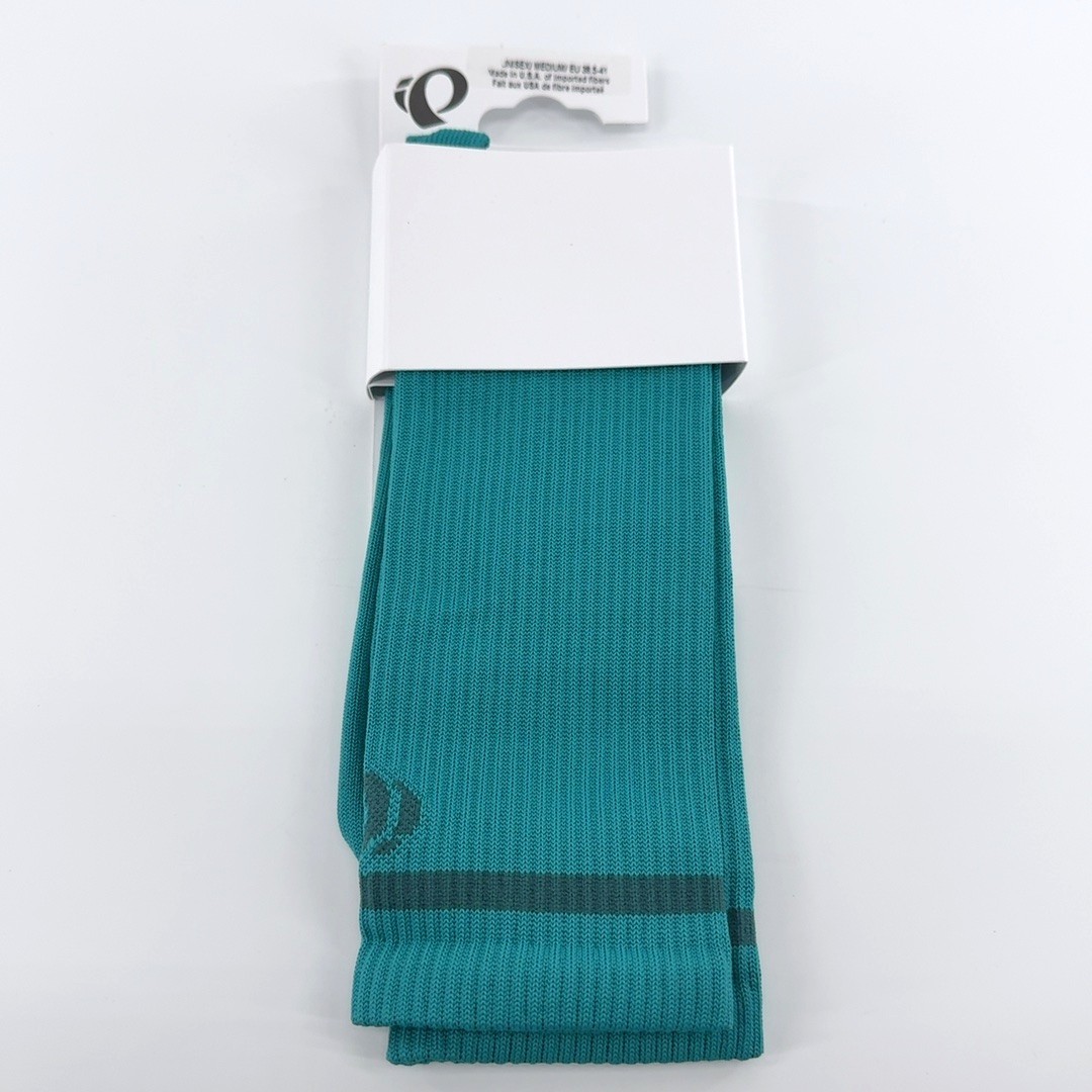 Pearl Izumi Transfer 7 Inch Cycling Sock Men's Medium Gulf Teal Stripe