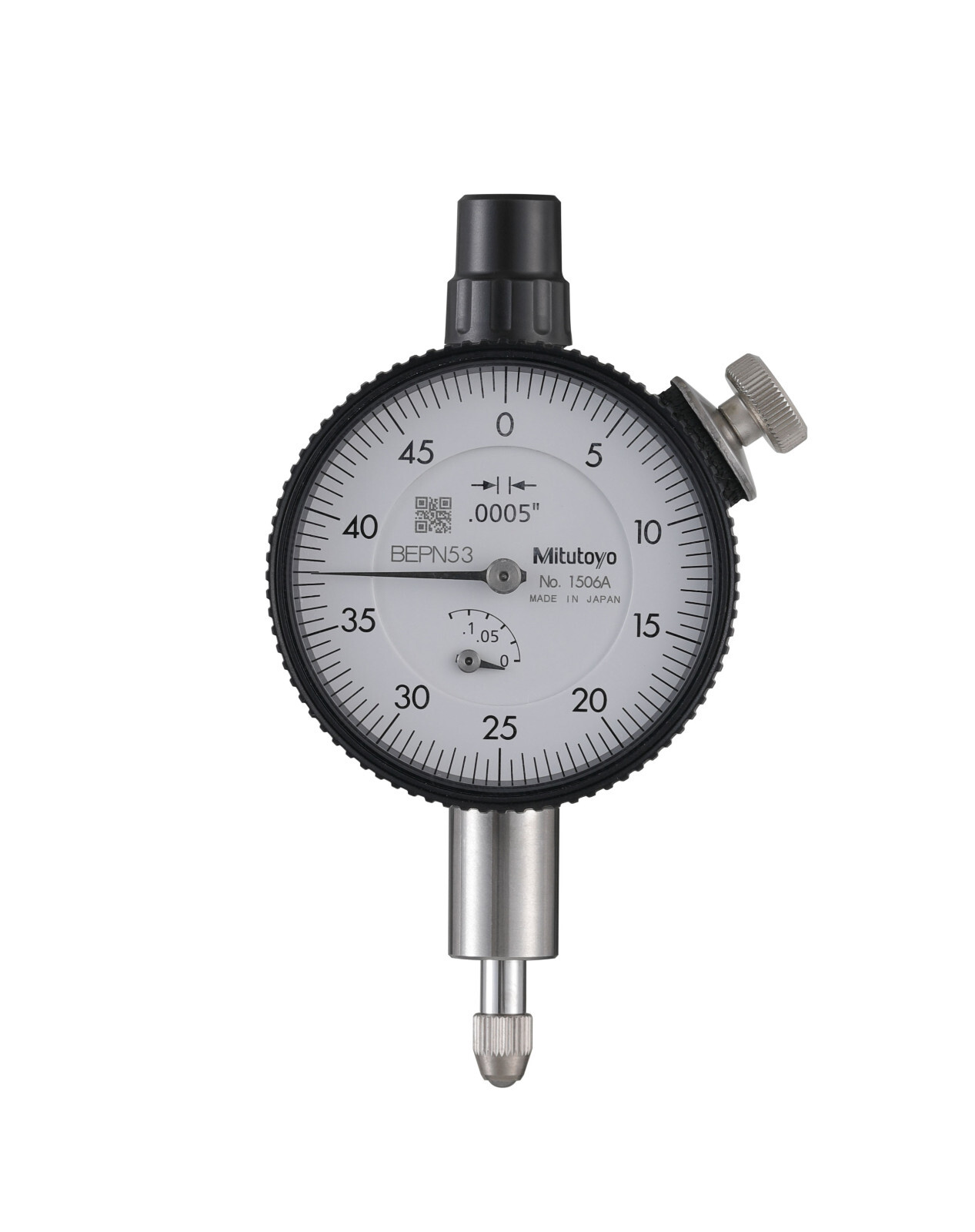 Mitutoyo 1506A - Dial Indicator .0005 - .125", 3/8 Stem, 4-48 Thread w/Lug