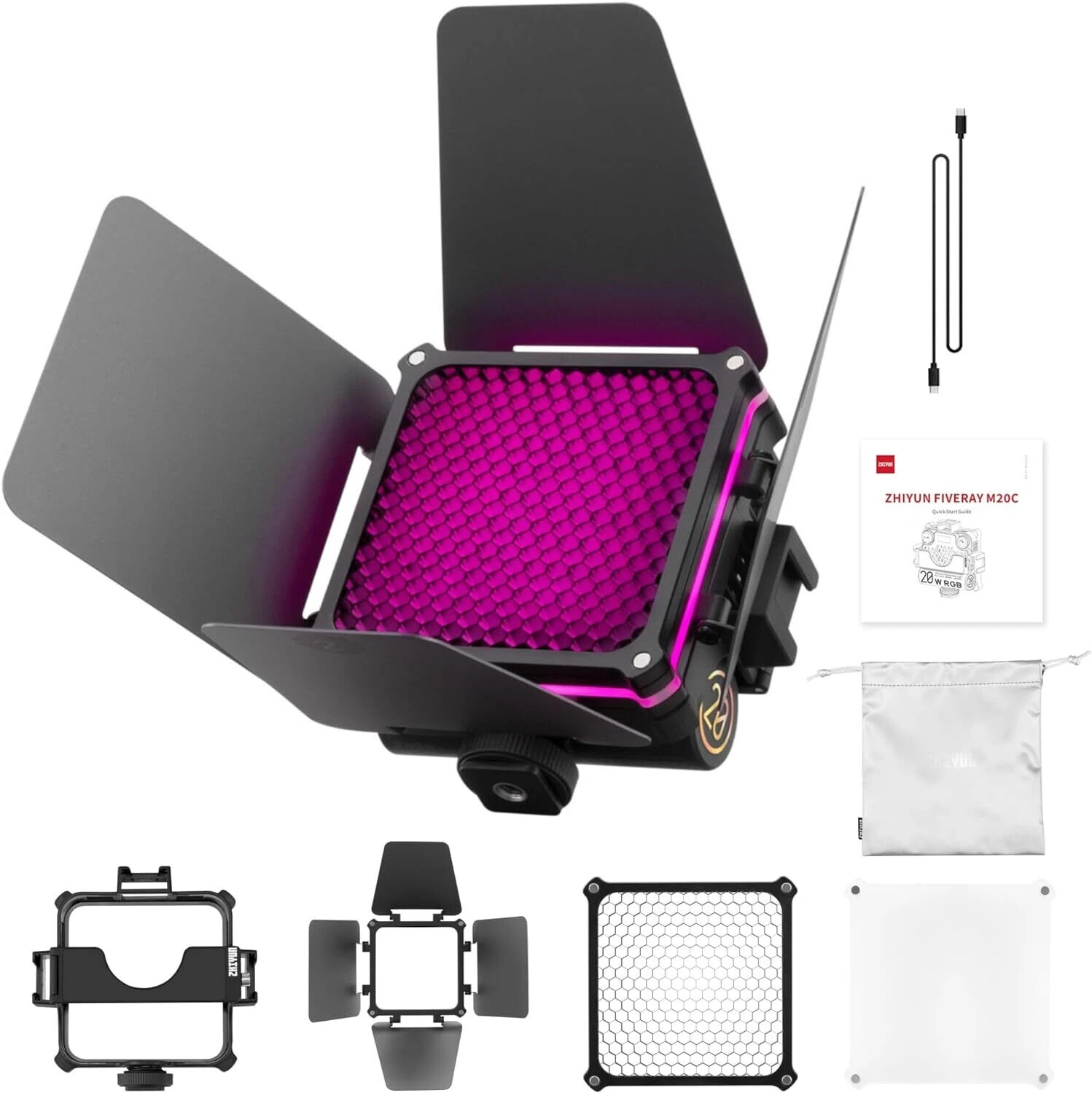 ZHIYUN M20C Combo 20W RGB Portable RGB Light APP Control LED Video Light Outdoor
