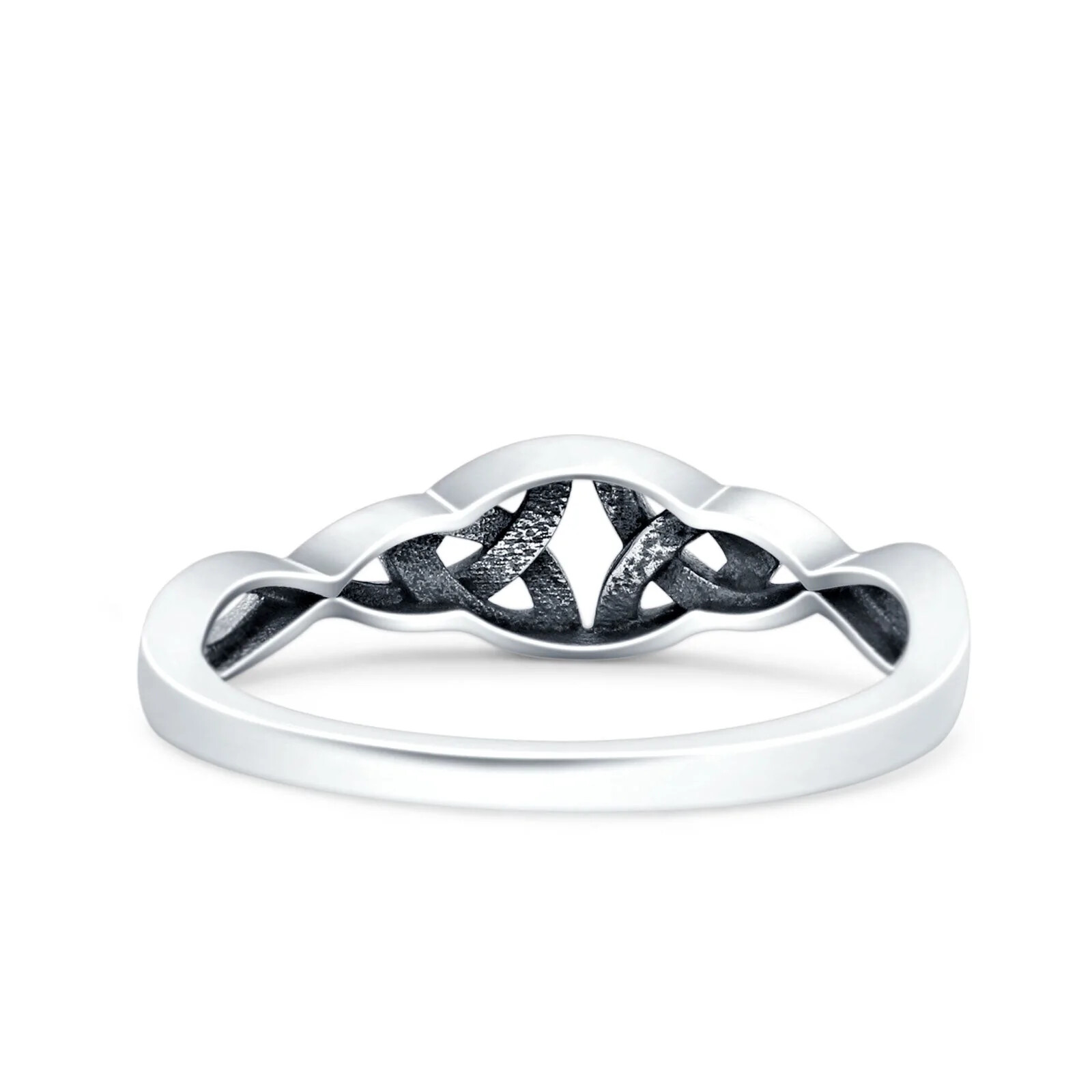 Celtic Oxidized Band Solid 925 Sterling Silver Oxidized Thumb Ring
