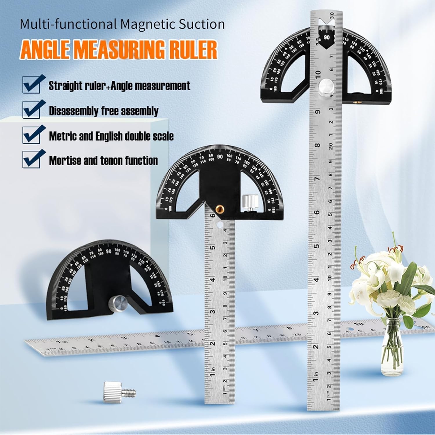 Protractors Angle Ruler Angle Finder Ruler Machinist Protractor Angle Measuri...