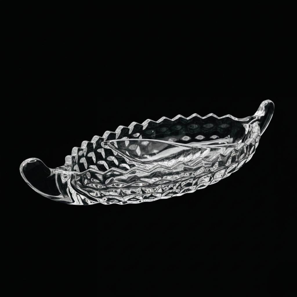 💠 Fostoria American 12" 2 Part Relish Boat — Clear Glass Divided Dish
