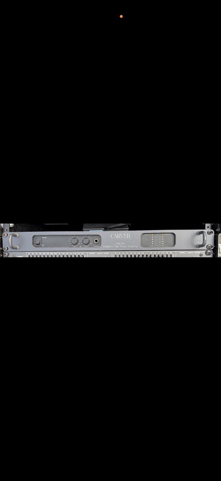 Carver PM-300 Power Amplifier 2-Channel Rack Mountable TRS Inputs Black