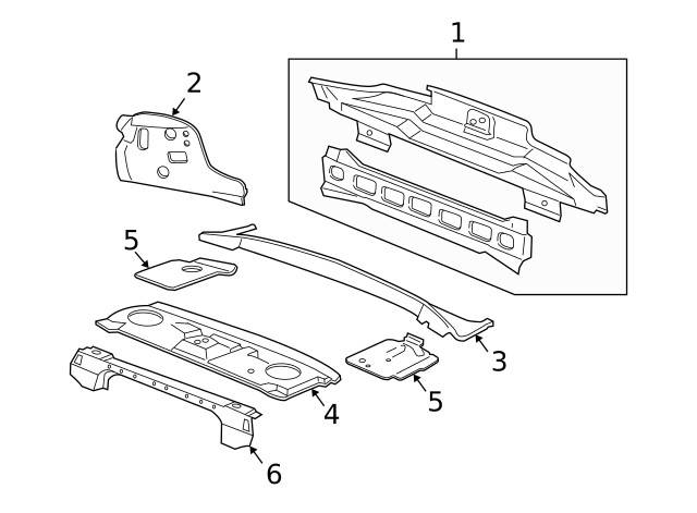 Genuine GM Rear Body Panel 88956332
