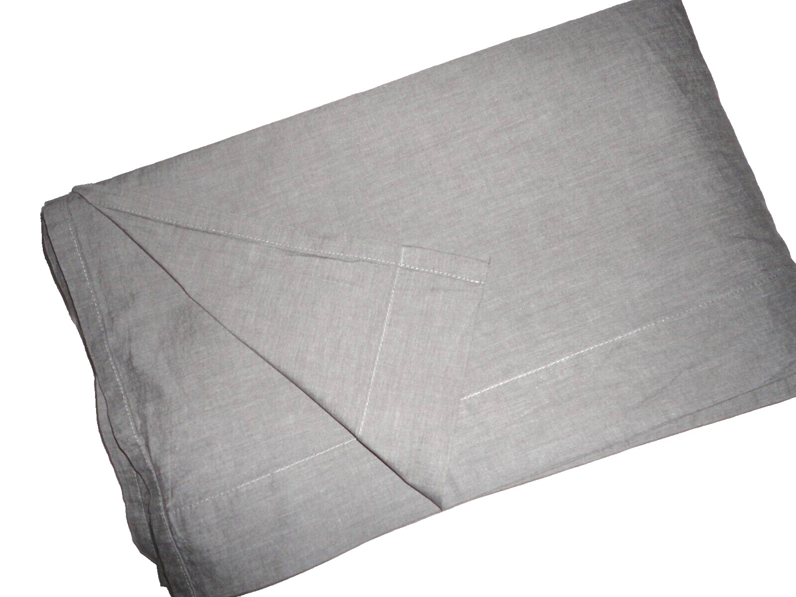 TARGET THRESHOLD CHAMBRAY MEDIUM GRAY DENIM CALIFORNIA KING FLAT SHEET 107X100