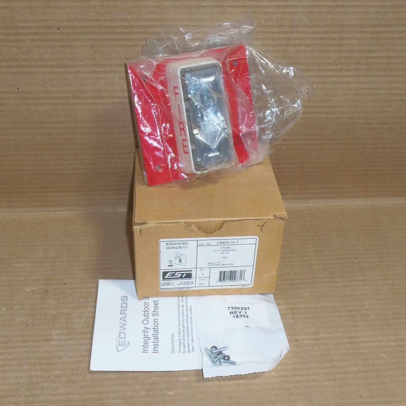 Edwards Signaling Cs405-7A-T Strobe,Steel,Red
