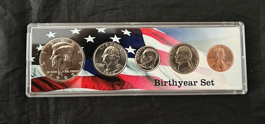 1992 Birth Year Set 5 Bright Uncirculated Coins FREE SHIPPING