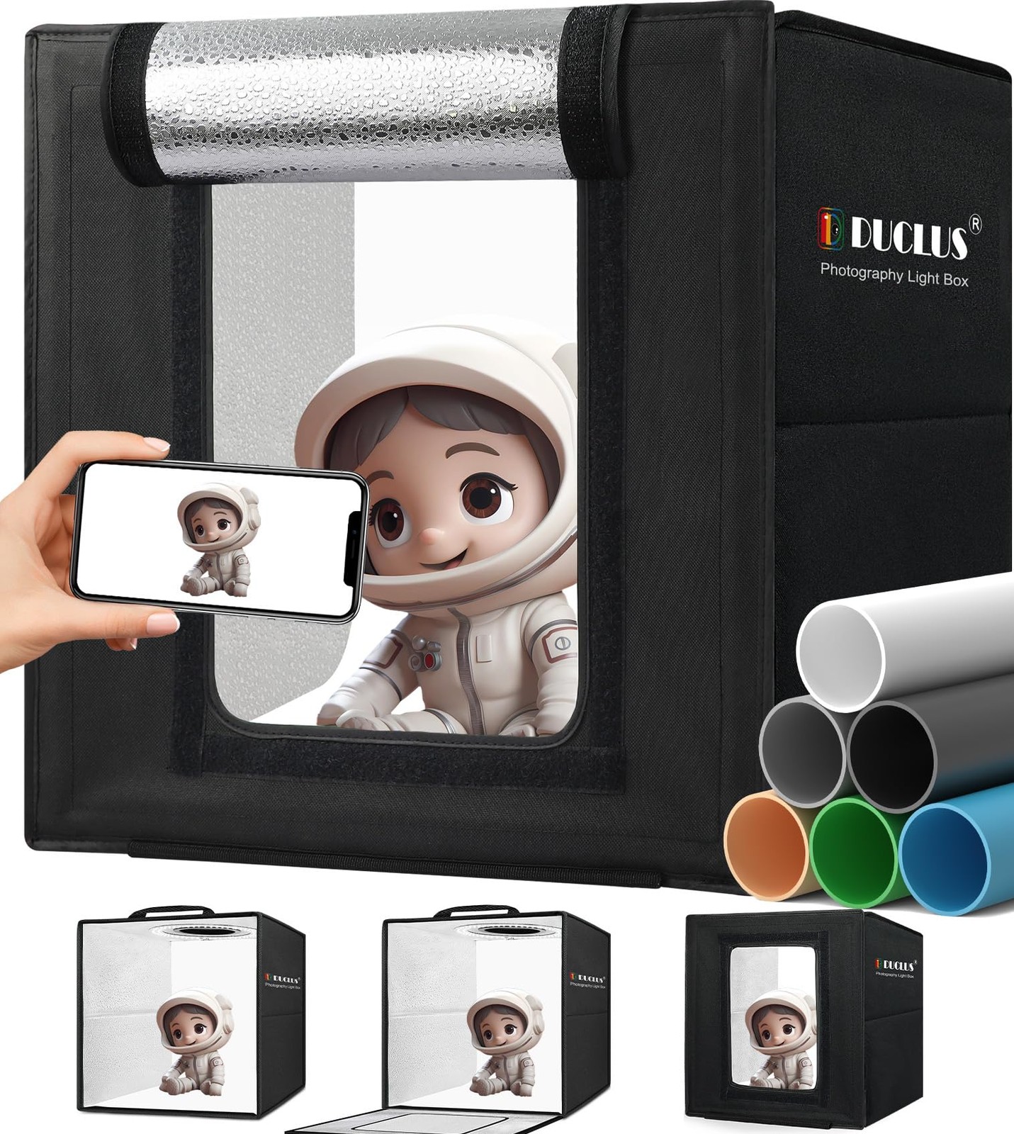 DUCLUS Light Box Photography, Portable Photo Studio Booth Box, 10 x 10 Profes...