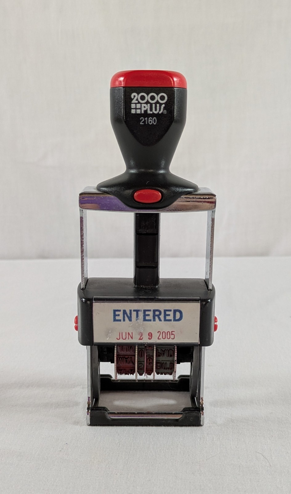 2000 PLUS SELF INKING DATE ENTERED STAMP dates 2005 to 2010 Adjustable Red Ink