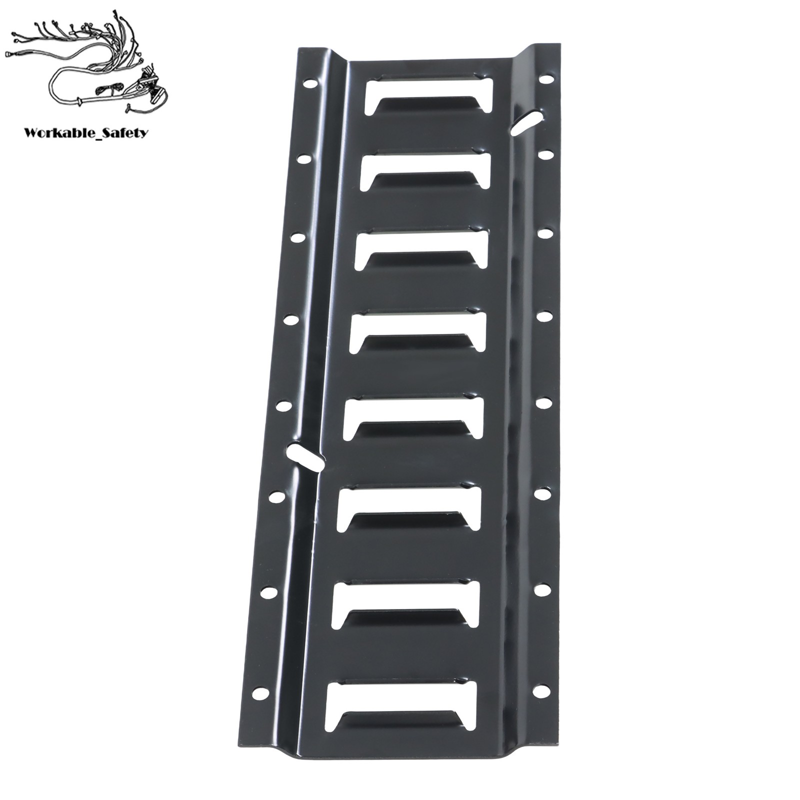 18 Pack 1.3' E-Track Rail Set, Black Powder Coated Finish For Trailers & Vans