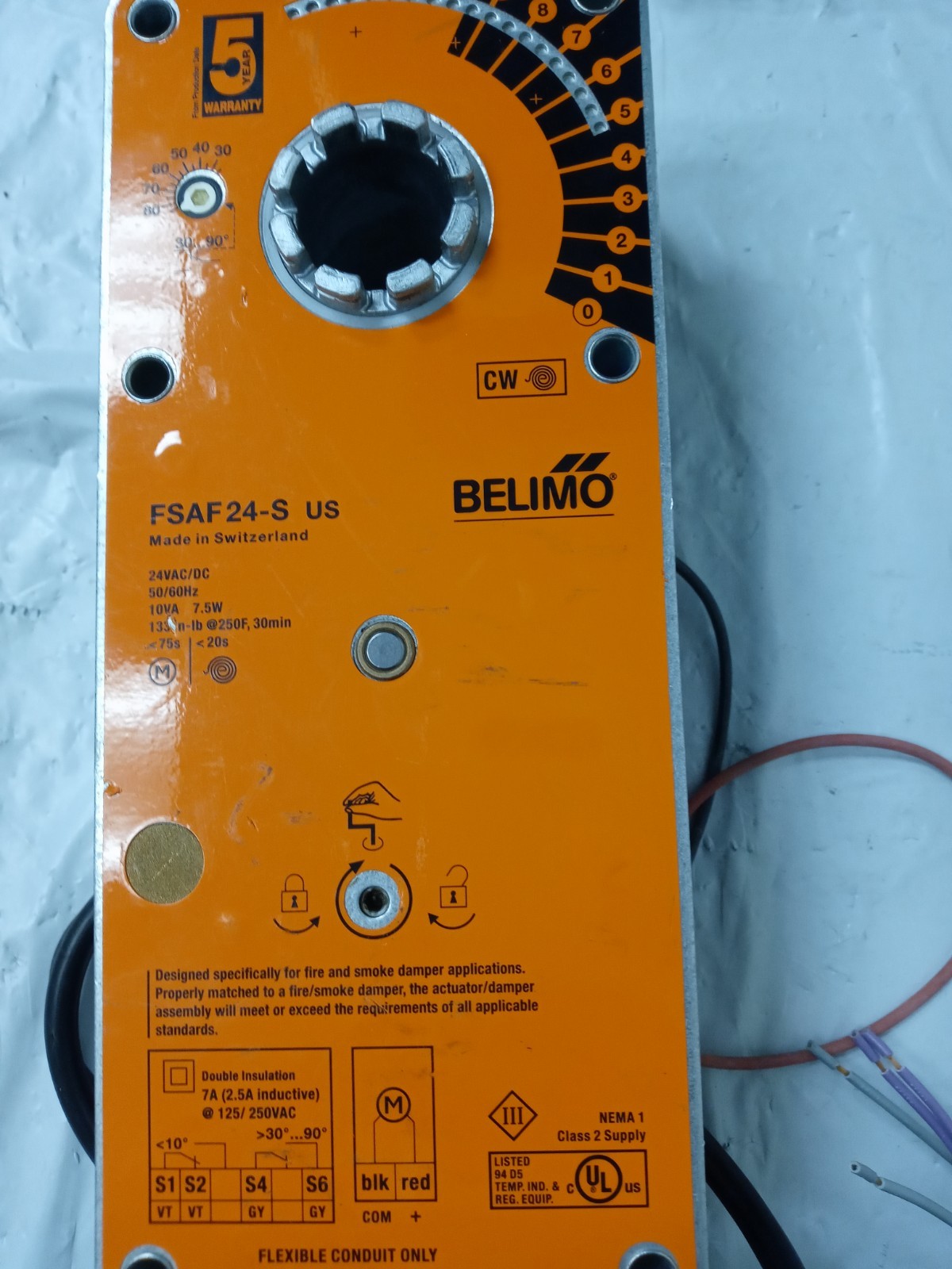 Belimo FSAF24-S US Fire and Smoke Actuator