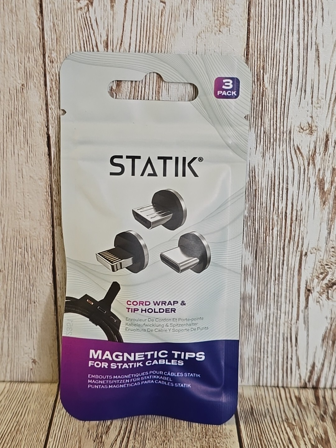Statik Magnetic Connectors for Magnetic Charging Cable - 3-Pack USB-C Micro