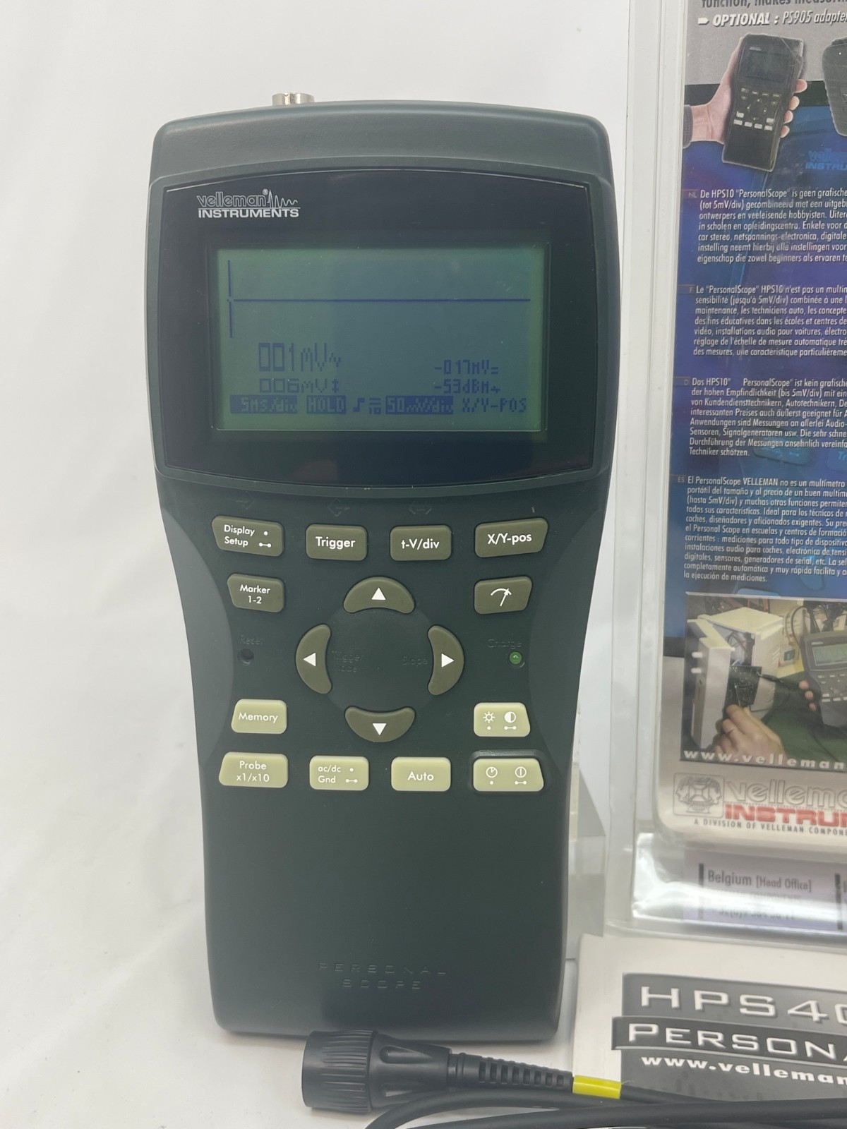 Velleman HPS10 Personal Scope Handheld Oscilloscope – Tested & Working