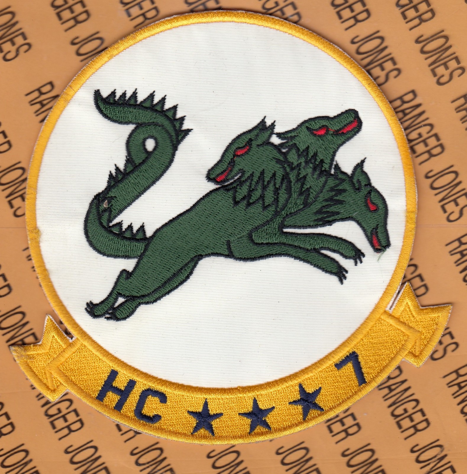 USN Navy Helicopter Combat Support Squadron HC-7 ~6" jacket patch c/e