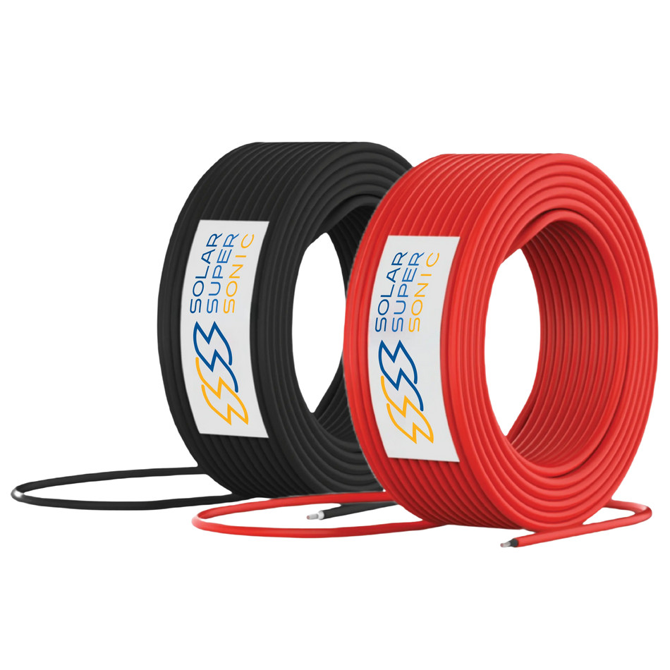 1500V PV Wire - TUV Certified Solar Cable - 8/10/12 AWG - Black/Red - 100/300 FT