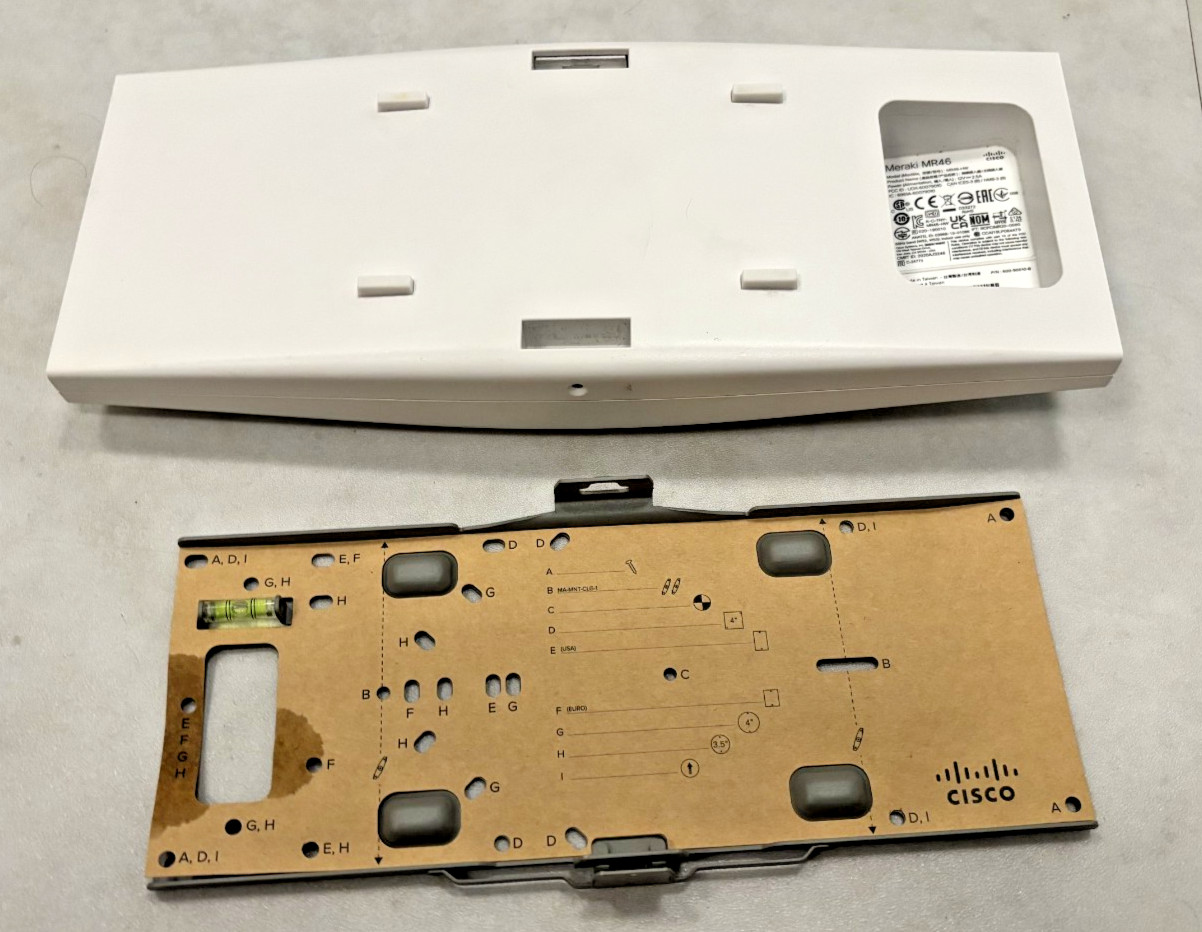 Cisco Meraki MR46-HW CLOUD MANAGED ACCESS POINT UNCLAIMED, INCLUDES BRACKET