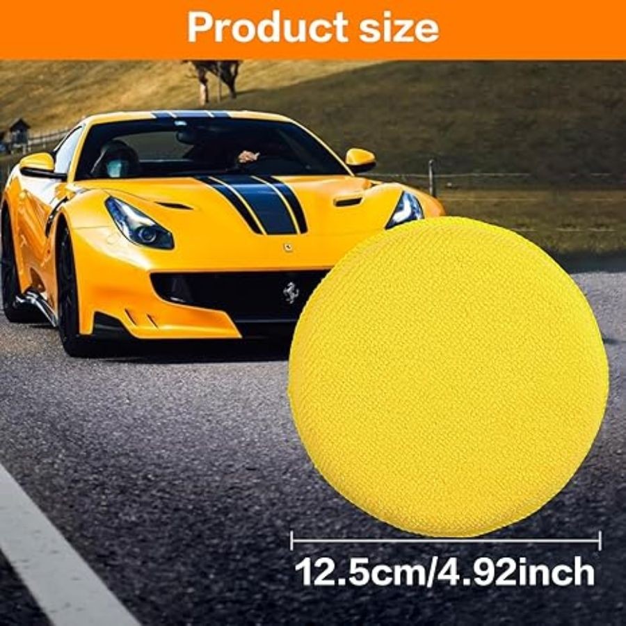 Microfiber Wax Applicator Pads, Car Wax Applicator, Buffing & Detail Blue