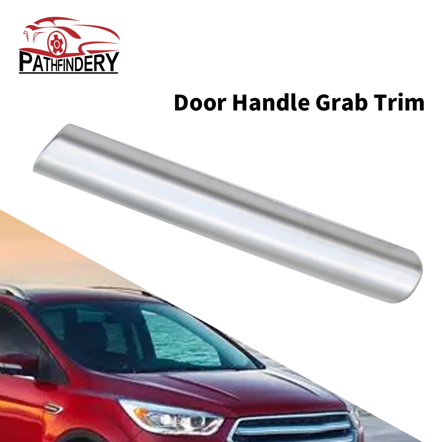For Ford Escape 13-19 Front Driver Side Door Handle Grab Trim Molding LH Silver