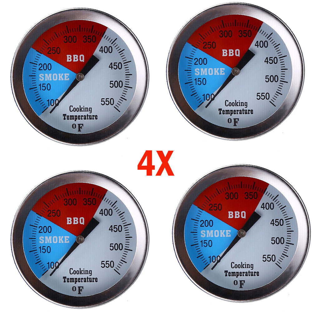 4Pack 2" Temperature Thermometer Gauge Barbecue BBQ Grill Smoker Pit Thermostat