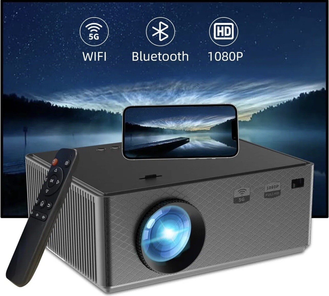 ilimpid 1080 Mini Movie Projector 5G 1080p NEW