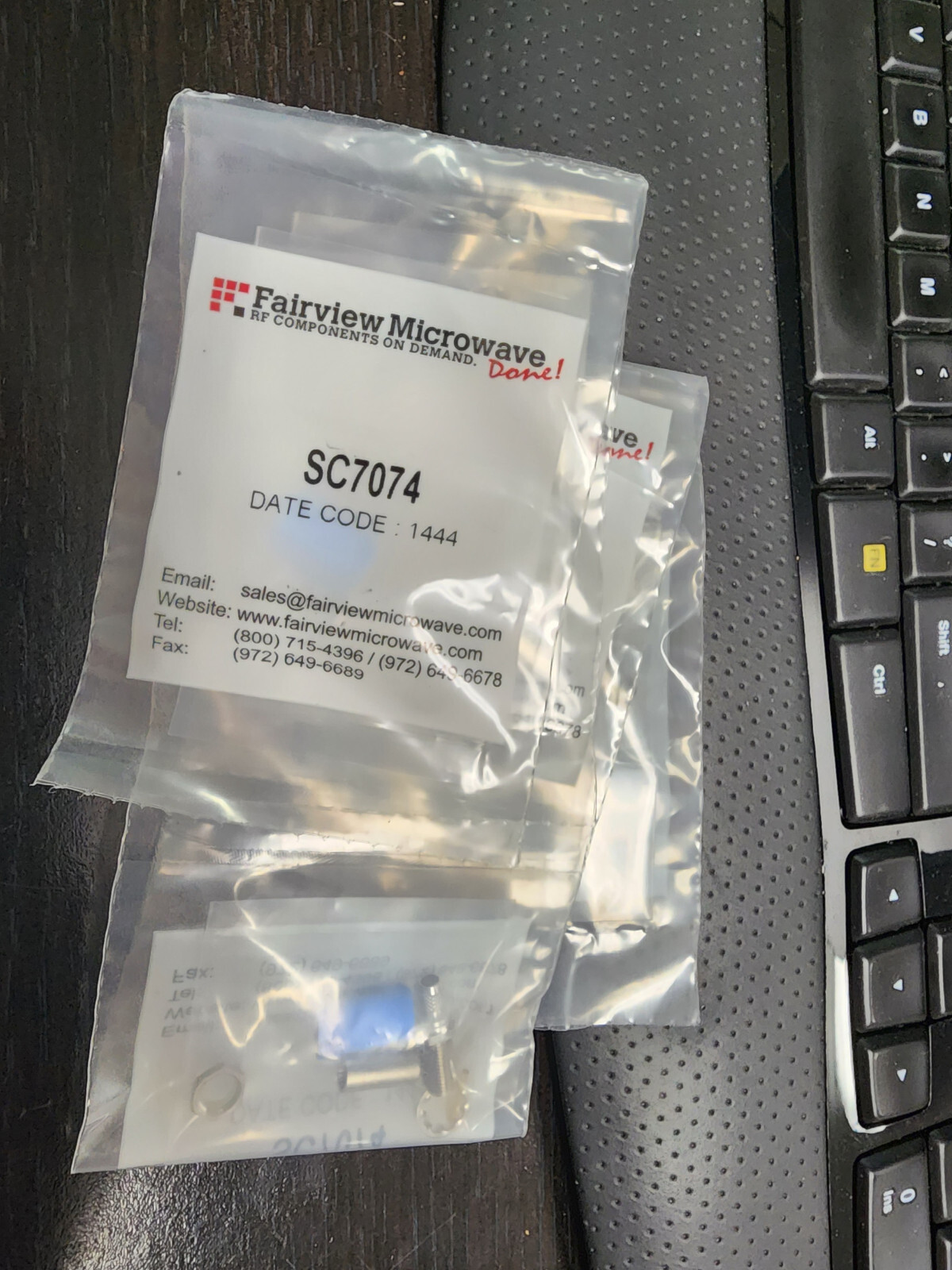 Fairview Microwave SC7074 SMAF Bulkhead Connector Crimp/Solder Lot of 5 NEW!