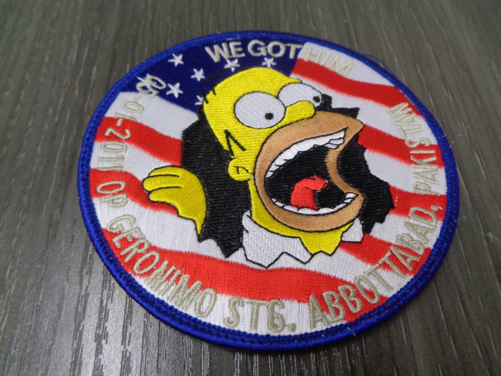OFFICIAL JSOC SP OPS WE GOT HIM PATCH: SEAL OPERATRION GERONIMO 2011  RARE HOOK